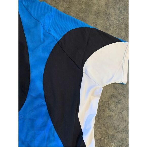 ETXEONDO Cycling Jersey Blue Black‎ White Short Sleeve Bike Top - Picture 2 of 8